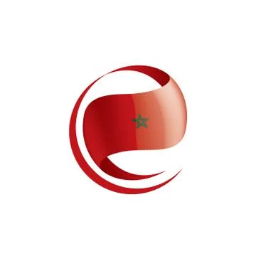 Morocco flag, vector illustration on a white background Stock Illustration