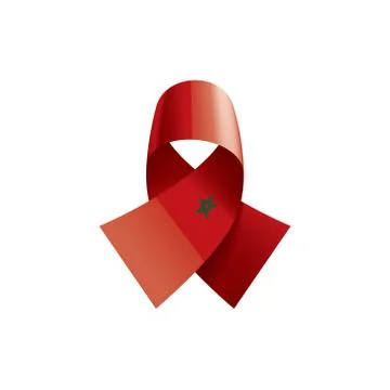 Morocco flag, vector illustration on a white background Illustrazione stock