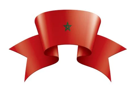 Morocco flag, vector illustration on a white background Illustrazione stock