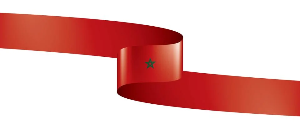 Morocco flag, vector illustration on a white background 스톡 일러스트