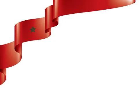 Morocco flag, vector illustration on a white background イラスト素材
