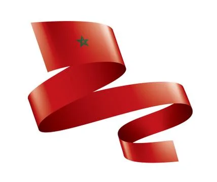 Morocco flag, vector illustration on a white background Illustrazione stock