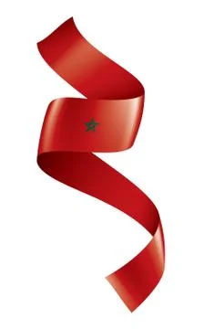 Morocco flag, vector illustration on a white background 스톡 일러스트