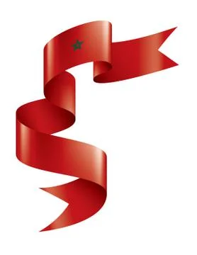 Morocco flag, vector illustration on a white background Illustrazione stock