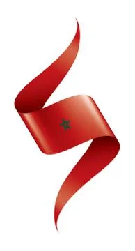 Morocco flag, vector illustration on a white background Illustrazione stock