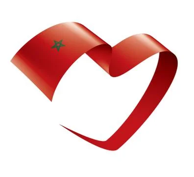 Morocco flag, vector illustration on a white background イラスト素材