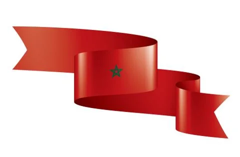 Morocco flag, vector illustration on a white background Illustrazione stock
