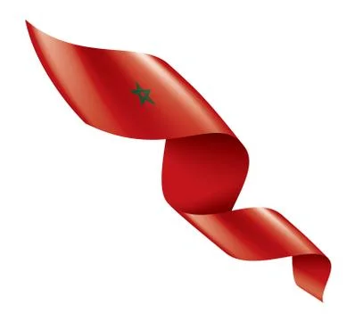 Morocco flag, vector illustration on a white background Illustrazione stock