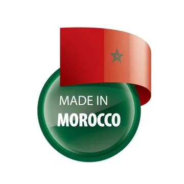 Morocco flag, vector illustration on a white background 스톡 일러스트