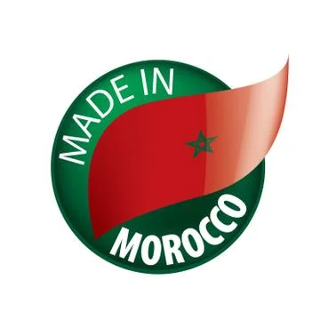 Morocco flag, vector illustration on a white background Stock Illustration