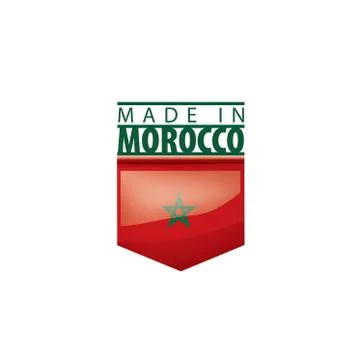 Morocco flag, vector illustration on a white background Illustrazione stock