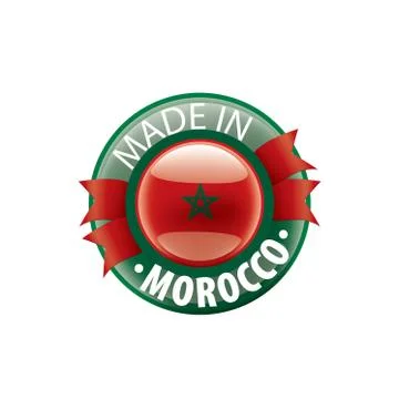 Morocco flag, vector illustration on a white background イラスト素材