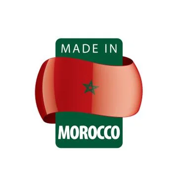 Morocco flag, vector illustration on a white background Illustrazione stock