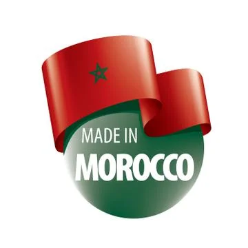 Morocco flag, vector illustration on a white background 스톡 일러스트