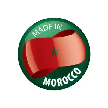 Morocco flag, vector illustration on a white background 스톡 일러스트