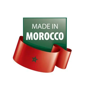 Morocco flag, vector illustration on a white background Stock Illustration
