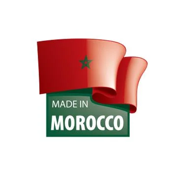 Morocco flag, vector illustration on a white background Illustrazione stock