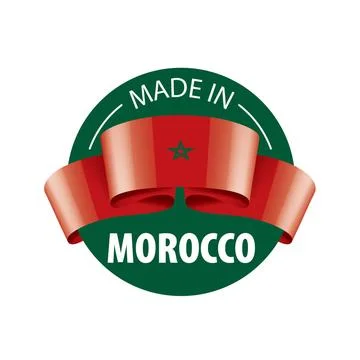 Morocco flag, vector illustration on a white background Morocco national f... Stock Photos