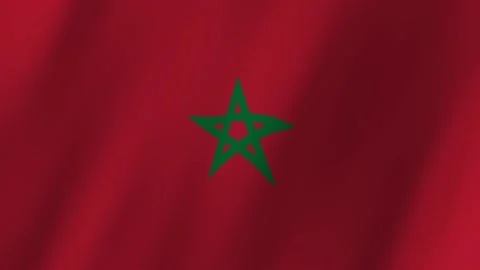 Morocco flag waving animation Vídeos de archivo 221661735