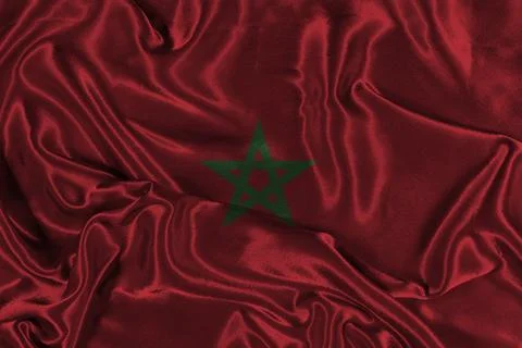 Morocco flag waving seamless loop. Ideal for national events, sports  travel con Foto stock