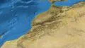 Morocco, glide over the map, outlined 4k or 4k+ Resolution