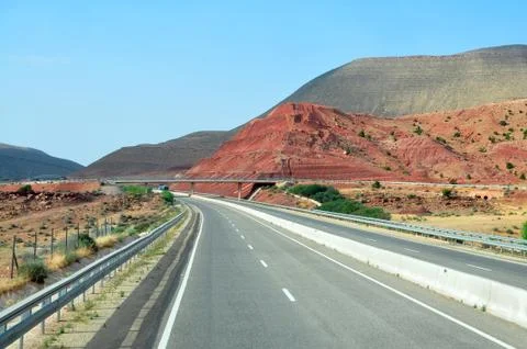 Morocco highway Stock Photos