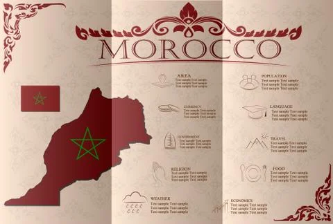 Morocco infographics, statistical data, sights. Vector illustration Stock Illustration