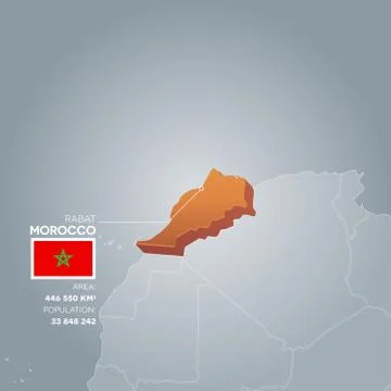 Morocco information map. Stock Illustration