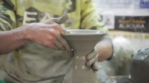 Morocco, man working on art, hammer, mirror tool. Faz Stock Footage 236302014