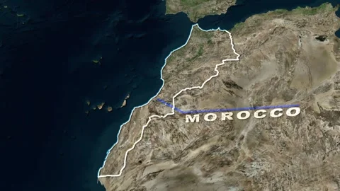 Morocco Map Animation Stock Footage 273718565