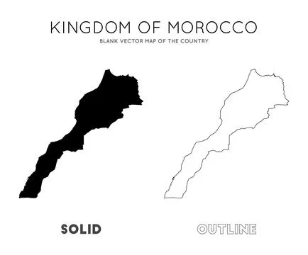 Morocco map. Blank vector map of the Country. Borders of Morocco for your i.. Stock-Illustration