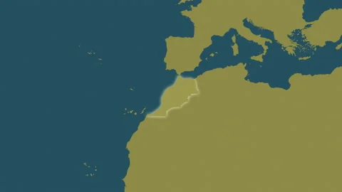 Morocco map - glide. Glow. Pattern. Stock Footage 149192884