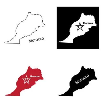 Morocco map icon design Stock Illustration
