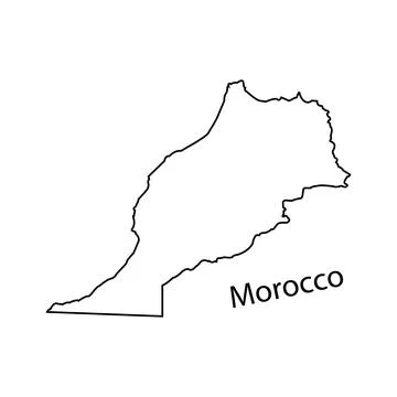 Morocco map icon Illustrazione stock