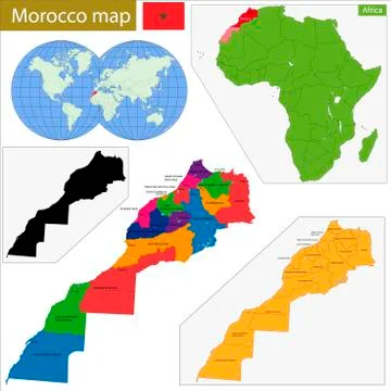 Morocco map Stock Illustration