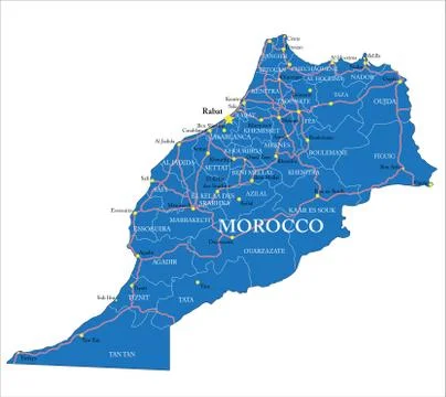 Morocco map Stock Illustration
