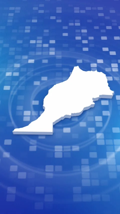 Morocco Map Intro Stock Footage 259981377