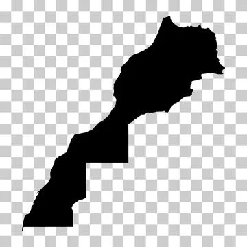 Morocco map symbol shape, travel web flat concept icon vector illustration Stock Illustration