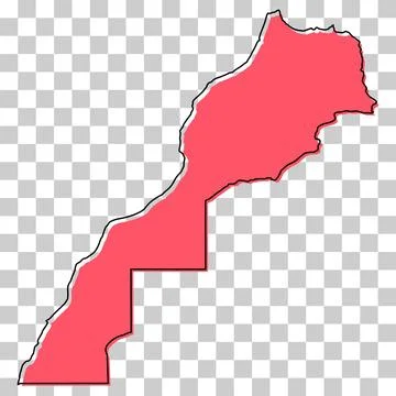 Morocco map symbol shape, travel web flat concept icon vector illustration Stock Illustration
