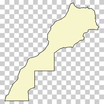 Morocco map symbol shape, travel web flat concept icon vector illustration Stock Illustration