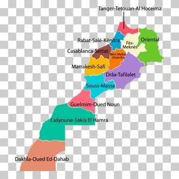 Morocco map symbol shape, travel web flat concept icon vector illustration Stock Illustration