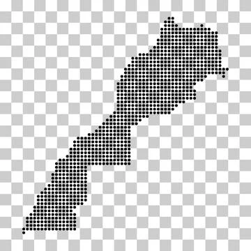 Morocco map symbol shape, travel web flat concept icon vector illustration Stock Illustration