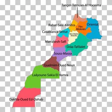 Morocco map symbol shape, travel web flat concept icon vector illustration Stock Illustration