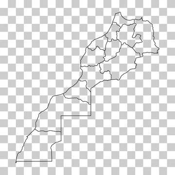 Morocco map symbol shape, travel web flat concept icon vector illustration 스톡 일러스트