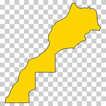 Morocco map symbol shape, travel web flat concept icon vector illustration Stock Illustration