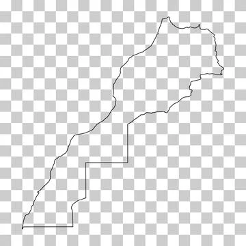 Morocco map symbol shape, travel web flat concept icon vector illustration Stock Illustration