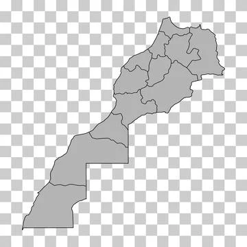 Morocco map symbol shape, travel web flat concept icon vector illustration Illustrazione stock