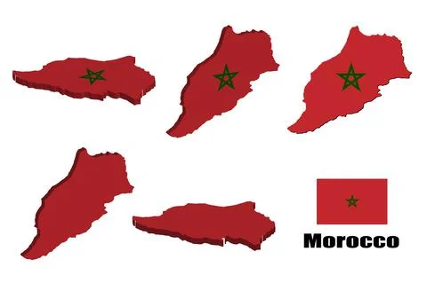 Morocco map on white background. vector illustration. Stock Illustration