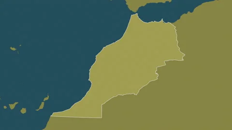 Morocco map - zoom. Border. Pattern. Stock Footage 149150578