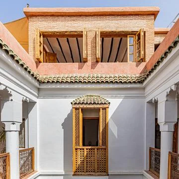 MOROCCO-MARRAKECH-ARCHITECTURE-MODERN Stock Photos